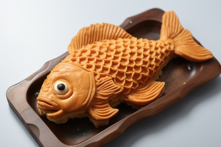 Taiyaki with traditional Japanese red bean paste. ai generatedの素材