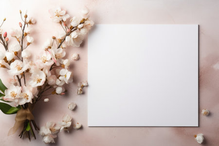 background surrounded by wedding decorations, copy space, watercolor. ai generatedの素材