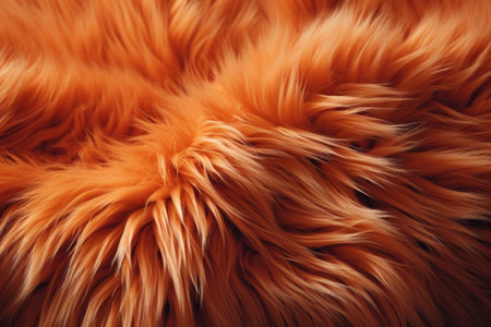 Ginger animal fur macro shot, natural texture. AI Generatedの素材