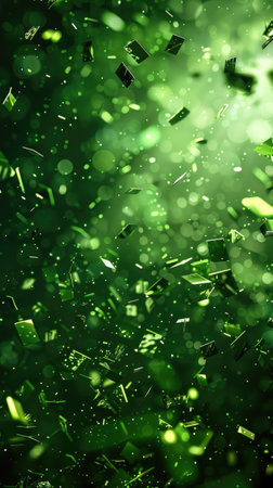 digital background, falling pieces, neon colors. ai generatedの素材