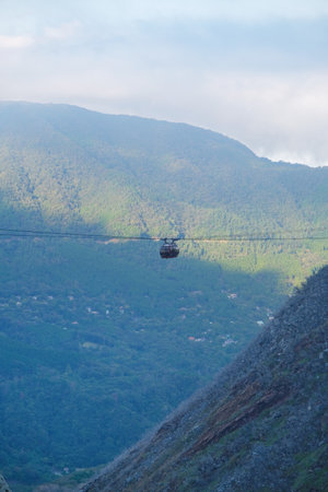 Owakudani seen from the ropeway in Hakone