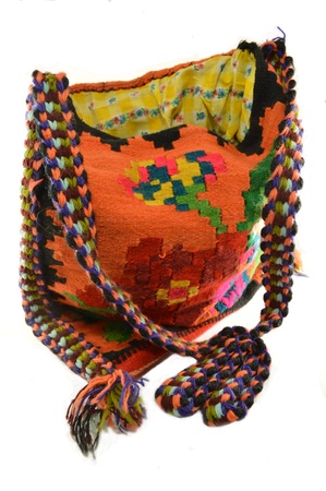 Small traditional handmade bag from east Europe の写真素材