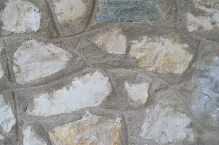 Stone wall with brick facadeの写真素材