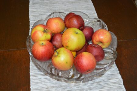 Apples in a bowlの写真素材