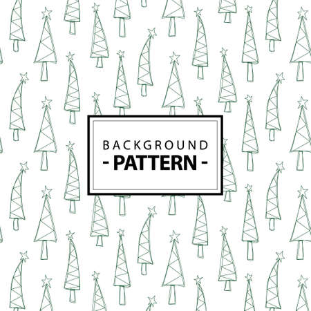 Vector pattern new year treeのイラスト素材