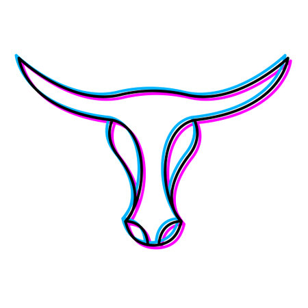 Vector drawing symbol 2021 bull for your ideasのイラスト素材