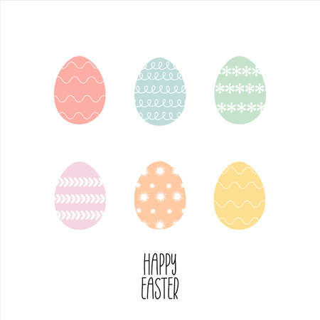 Easter holiday greeting card vector, illustration, drawing, print.のイラスト素材