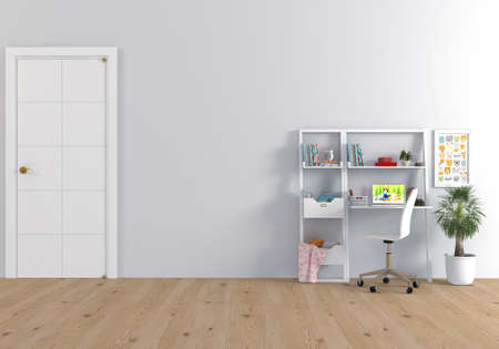 3D children's room interior where you can display your products in the backgroundのeditorial素材