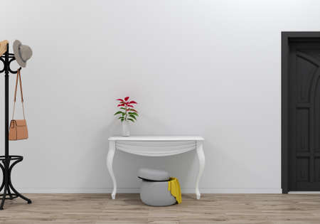 3d illustration, Interior pictures with entrance dresserの写真素材