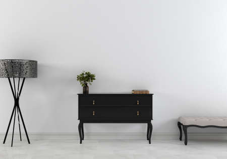 3d illustration, Interior pictures with entrance dresserの写真素材