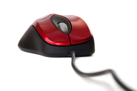picture of computer mouse on white bakgroundの写真素材
