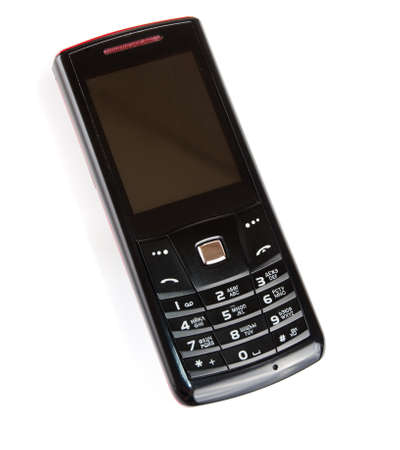 A cell phone isolated on whiteの写真素材