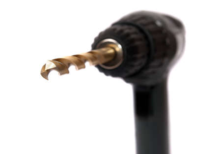 Image of a drill on the white backgroundの写真素材