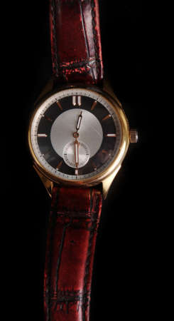 wristwatch shot in Studio on black backgrowndの写真素材