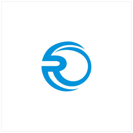 creative circle letter R lineart ready use for industry logoのイラスト素材