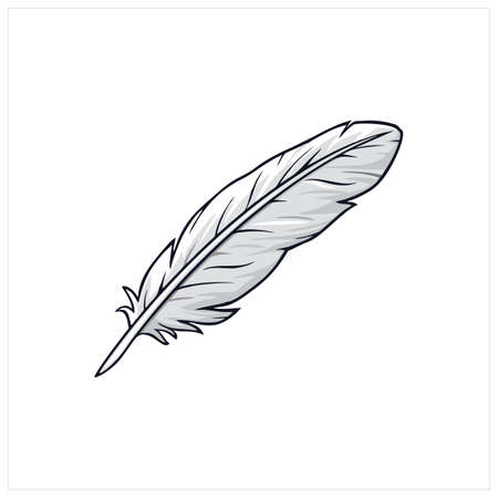 art a feather sign iconのイラスト素材