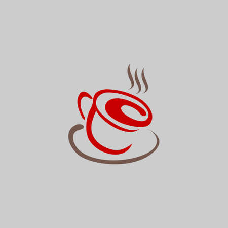 illustration a cup of coffee logo design vector graphic downloadのイラスト素材