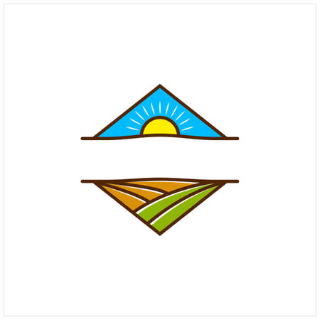 minimalist agriculture icon design graphicのイラスト素材