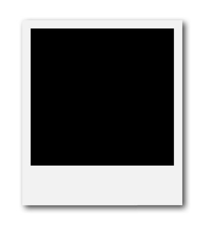 A blank polaroid frame ready to insert a photo or to create a photo collage.の写真素材