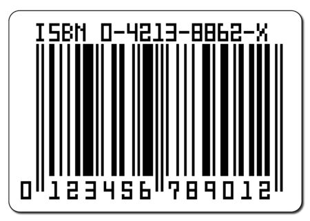 A barcode isolated on a white backgroundの写真素材