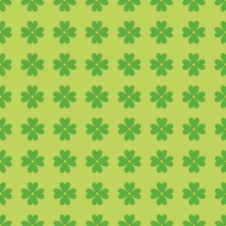 Simple and seamless green pattern with clover leavesの写真素材