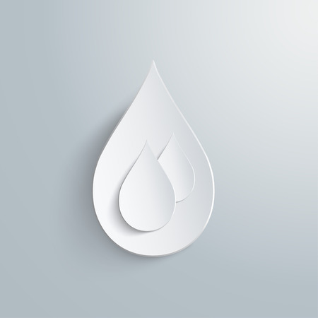 three drops of white paperのイラスト素材