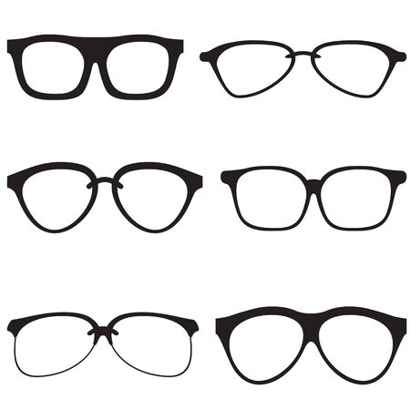 Set of six points. Vector. Black color on a white background.のイラスト素材