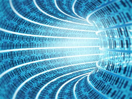 Binary code tunnel forming with 1 and 0's