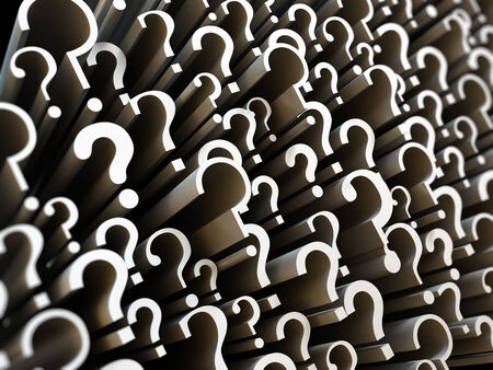 Question marks forming a background.