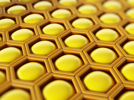 Yellow honey comb texture background