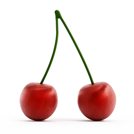 Cherry isolated on white background.の写真素材