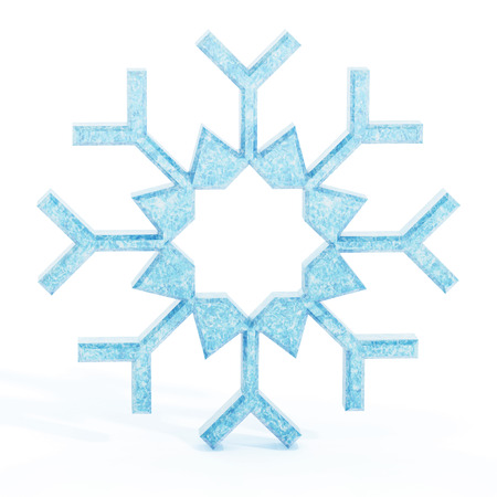 Snowflake isolated on white backgroundの写真素材