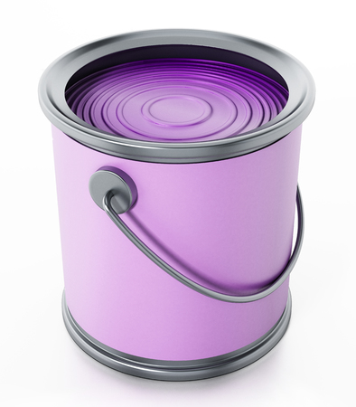 Paint can isolated on white background. 3D illustration.の写真素材