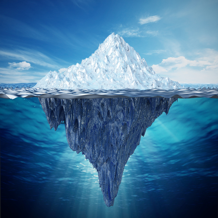 Realistic 3D illustration of an iceberg. 3D illustration.の写真素材