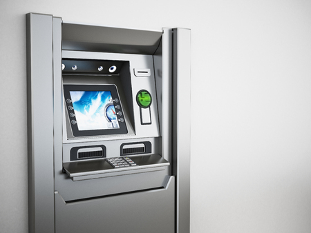 Generic ATM or Automated Teller Machine. 3D illustration.の写真素材