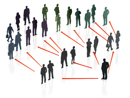 Organisation scheme of business part. 3D illustration.の写真素材