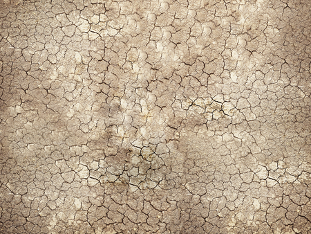Cracked desert soil, view from top angle. 3D illustration.の写真素材