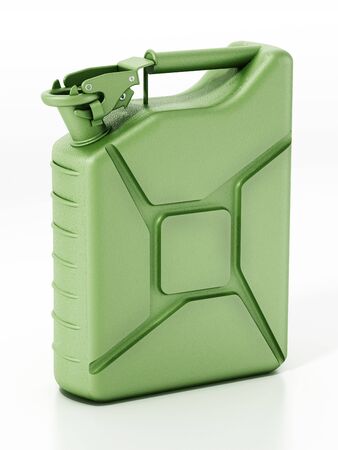 Vintage military gas canister isolated on white background. 3D illustration.の写真素材