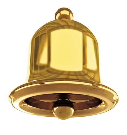 Notification bell isolated on white background. 3D illustration.