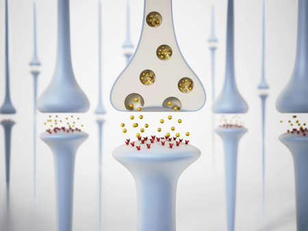 3D illustration of brain neurons. 3D illustration.の写真素材