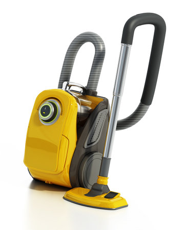 Vacuum cleaner isolated on white background. 3D illustration.の写真素材