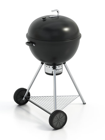 Barbecue isolated on white background. 3D illustration.の写真素材