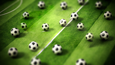 Global football tournament 2022 concept. 3D illustration.