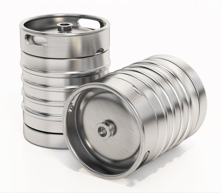 Beer keg isolated on white background. 3D illustration.