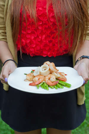 Her present foodの写真素材