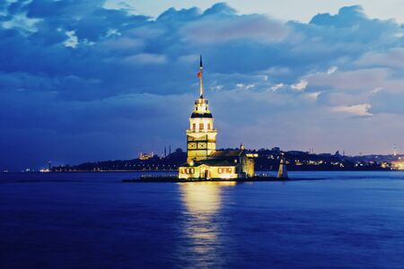 Maidens tower or kulesi old lighthouse at Istanbul in Turkey