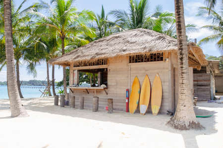 Beautiful tropical  beach at Kohkham Trat Thailand.