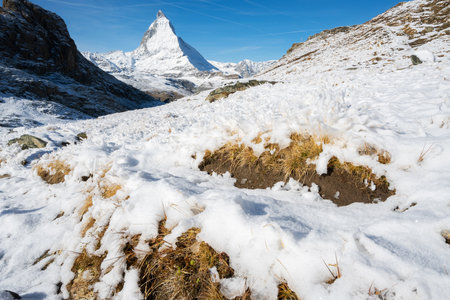Matterhorn Beautiful Swiss alps at Switzerland.の写真素材