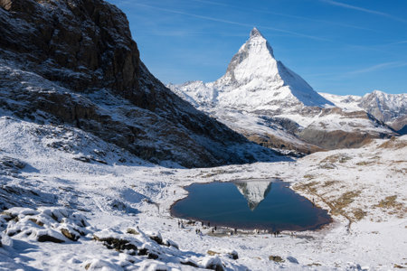 Matterhorn Beautiful Swiss alps at Switzerland.の写真素材