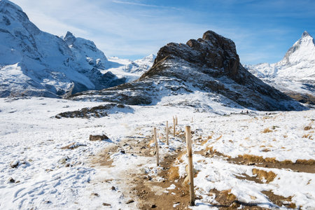 Beautiful landscape view of Swiss alps ,Switzerland.の写真素材